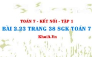 Bài 2.23 trang 38 SGK Toán 7 tập 1 Kết nối tri thức